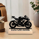 Motorcycle Metal Art Desk Statue