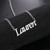 Cuba Chain Stainless Steel Name Necklace