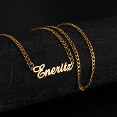 Cuba Chain Stainless Steel Name Necklace