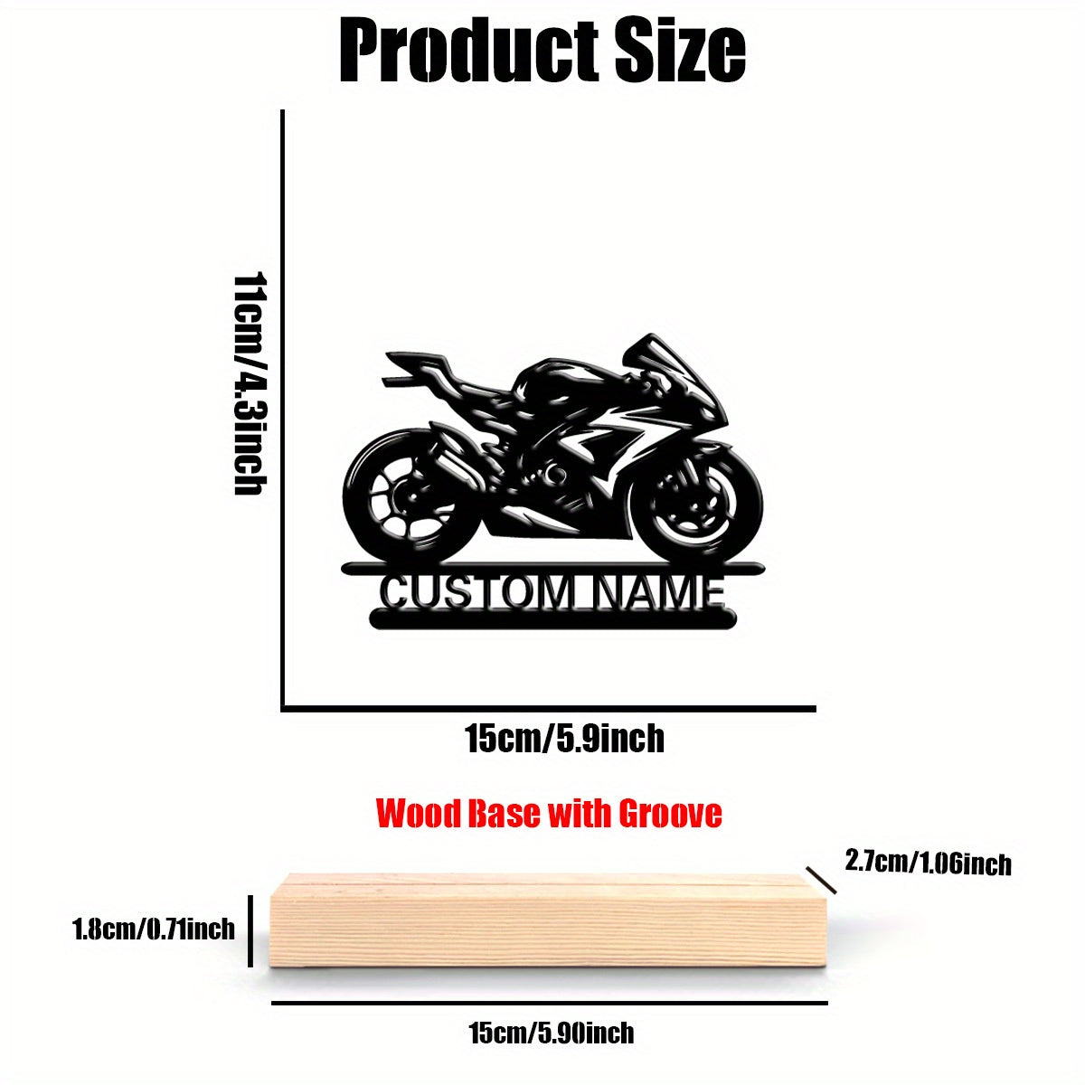 Motorcycle Metal Art Desk Statue