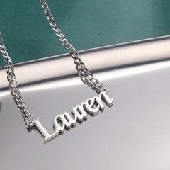 Cuba Chain Stainless Steel Name Necklace