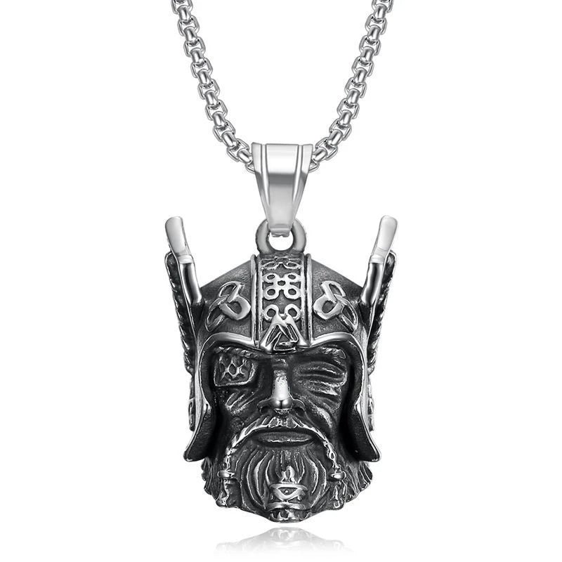 Stainless Steel Motorcycle Bell Pendant Necklace