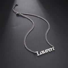 Cuba Chain Stainless Steel Name Necklace