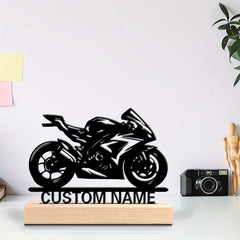 Motorcycle Metal Art Desk Statue